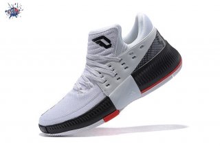 Meilleures Adidas Damian Lillard III 3 Blanc Noir Rouge (bb8268)