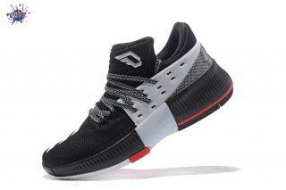 Meilleures Adidas Damian Lillard III 3 Noir Blanc Rouge