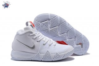 Meilleures Nike Kyrie Irving IV 4 Blanc Rouge Argent