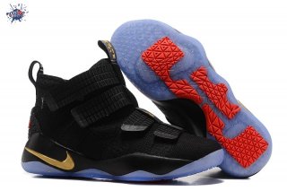 Meilleures Nike Lebron Soldier XI 11 Noir Or Rouge