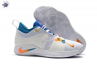 Meilleures Nike PG 2 Blanc Orange Bleu