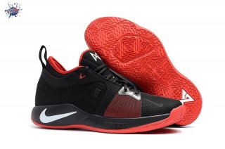 Meilleures Nike PG 2 Noir Rouge Blanc