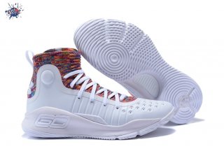 Meilleures Under Armour Curry 4 Blanc Rouge Multicolore