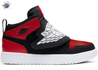 Meilleures Air Jordan 1 Sky "Bred" (PS) Rouge Noir (BQ7197-001)