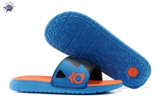 Meilleures Nike KD Claquette Noir Bleu Orange