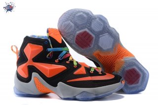 Meilleures Nike Lebron XIII 13 Noir Orange Gris